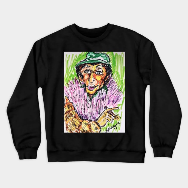 MASH  Corporal Klinger Jamie Farr Crewneck Sweatshirt by TheArtQueenOfMichigan 